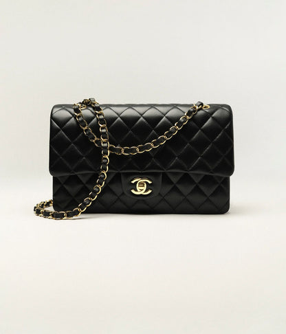 Quilted Classic Square Flap Bag in Leather