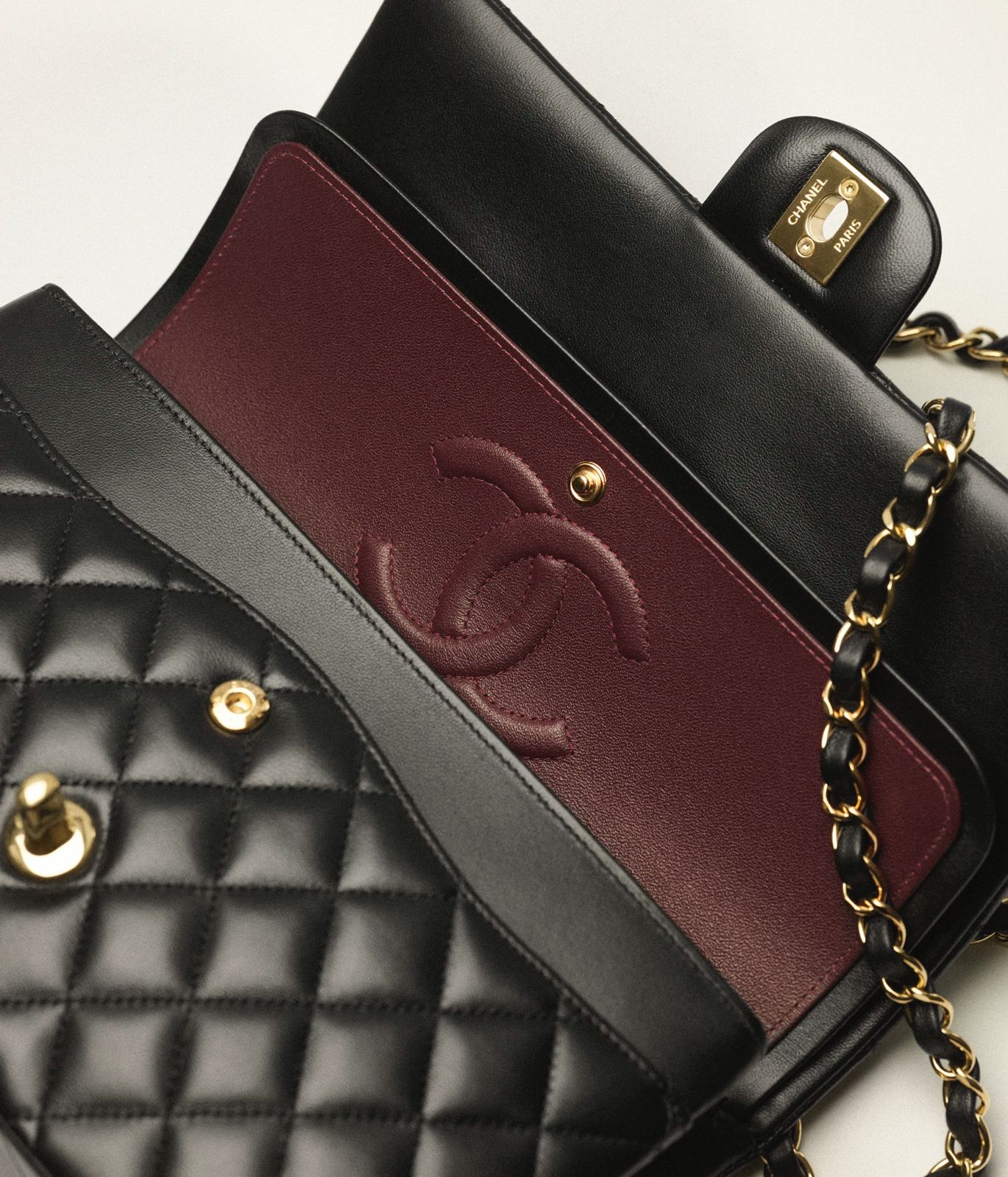 Quilted Classic Square Flap Bag in Leather