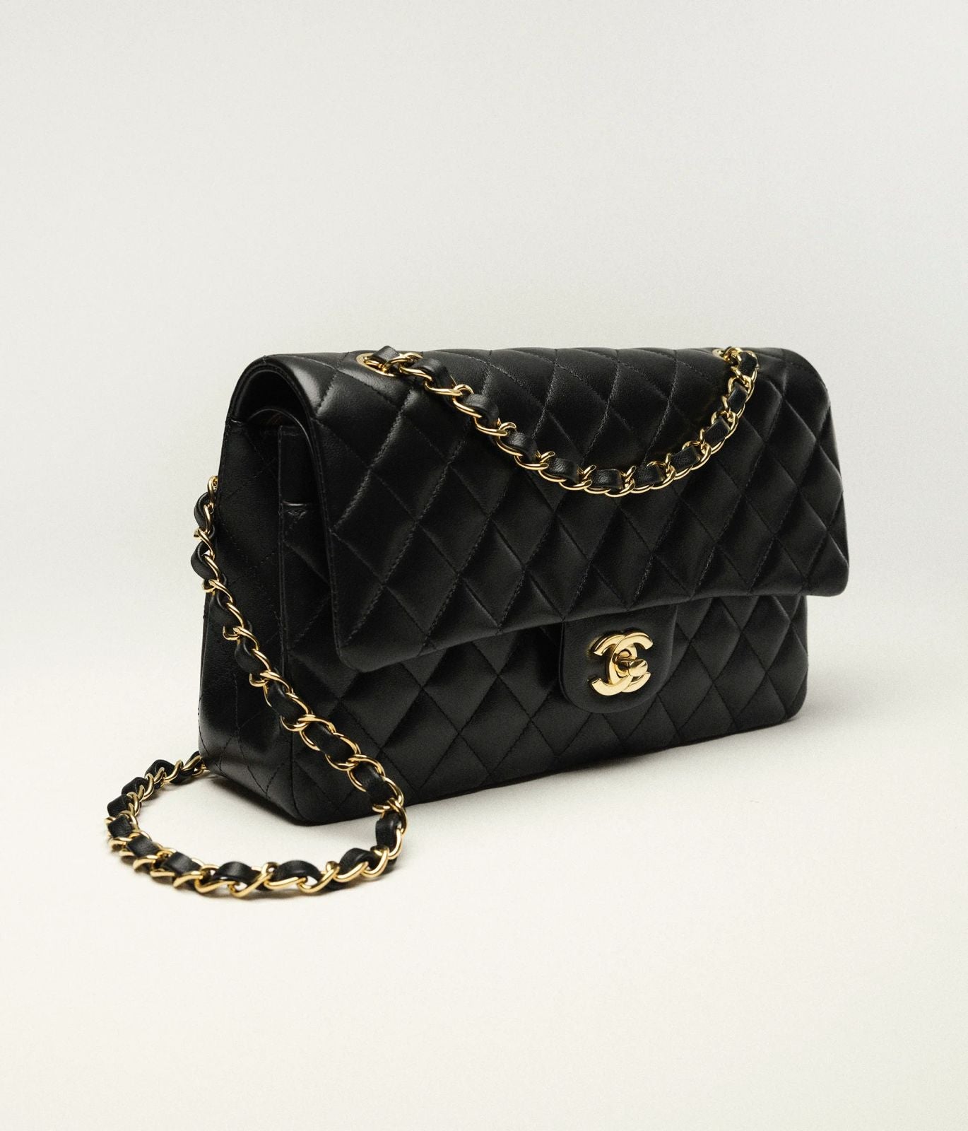 Quilted Classic Square Flap Bag in Leather