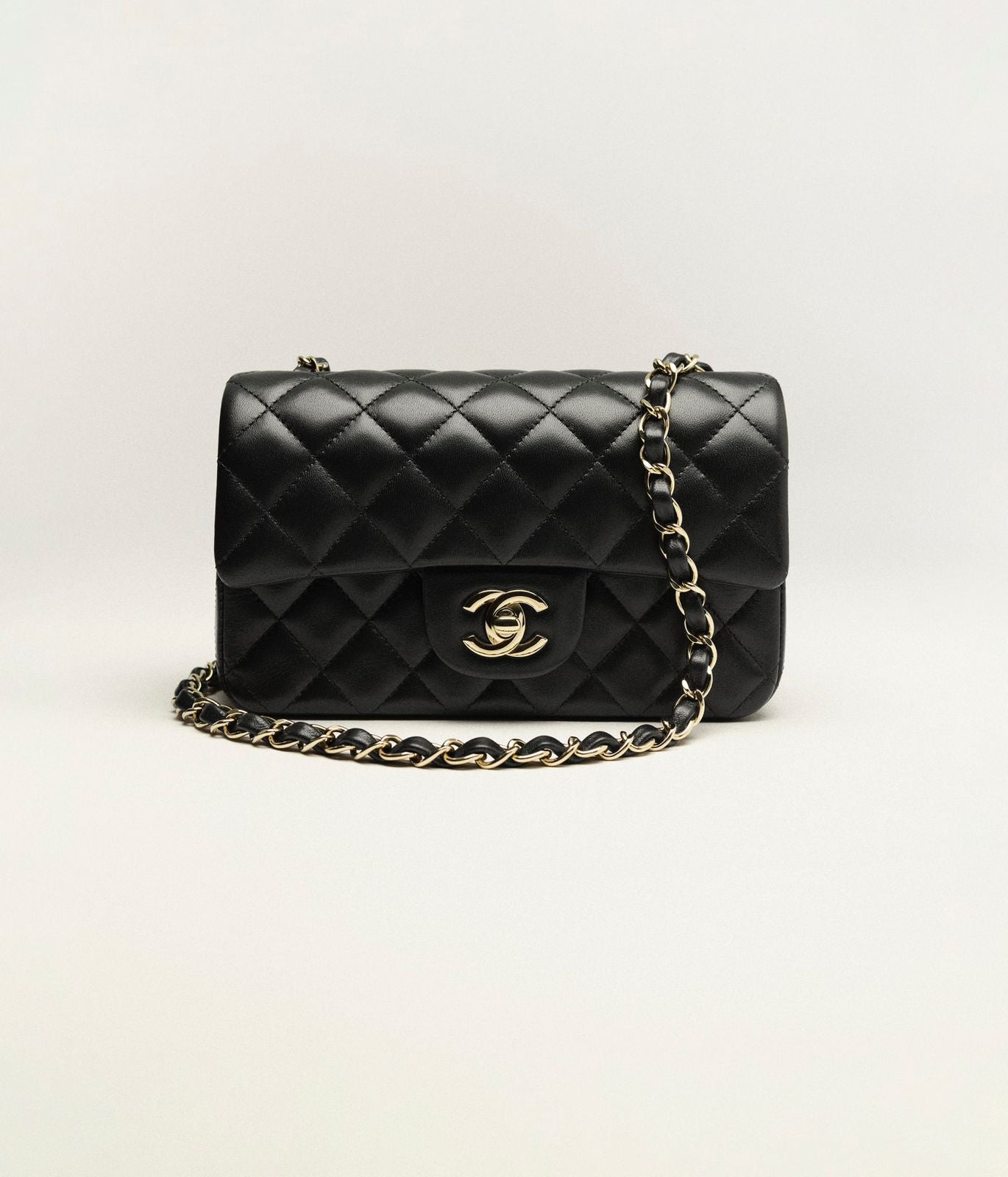 Quilted Classic Square Flap Bag in Leather