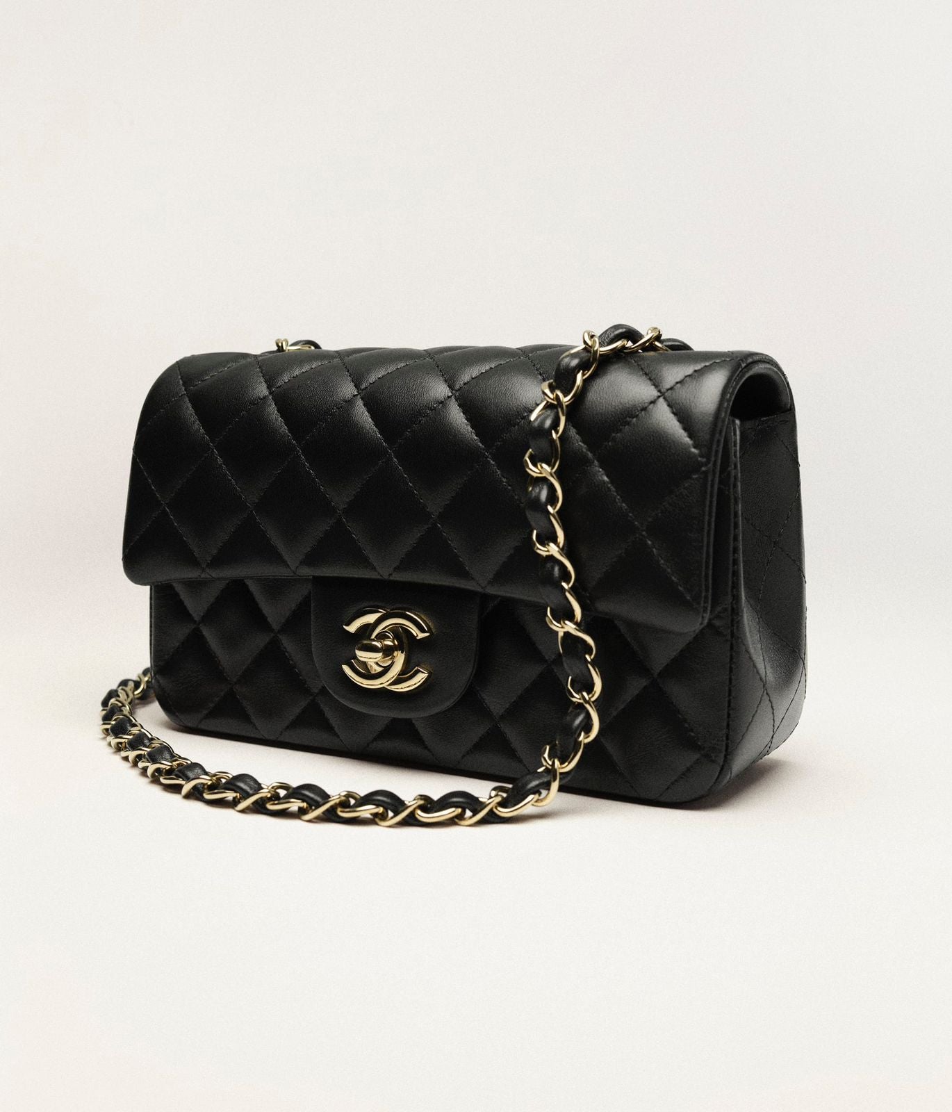 Quilted Classic Square Flap Bag in Leather