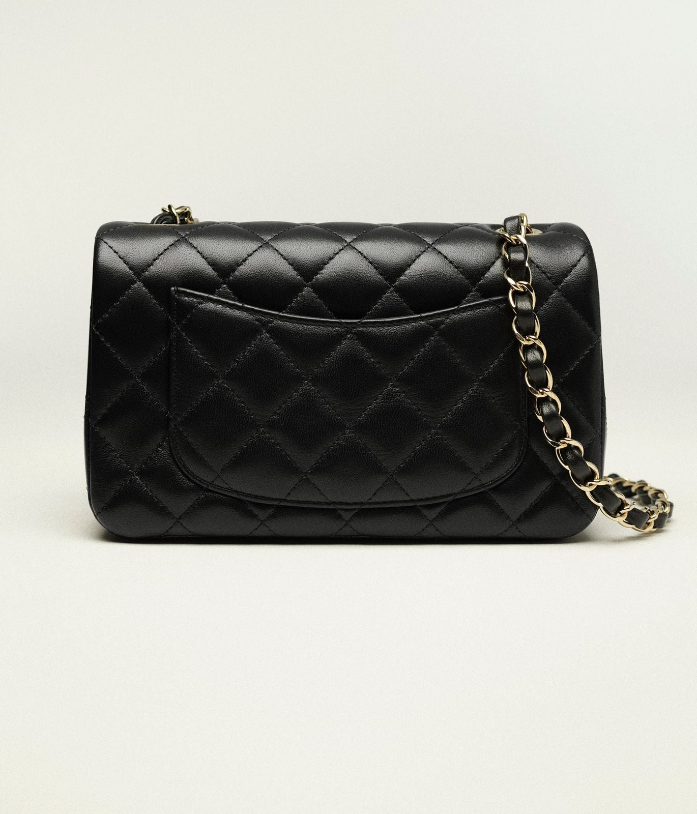 Quilted Classic Square Flap Bag in Leather