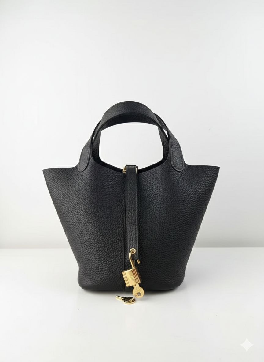 Hermès Picotin 18 Black color Togo / Gold  Hardware  01