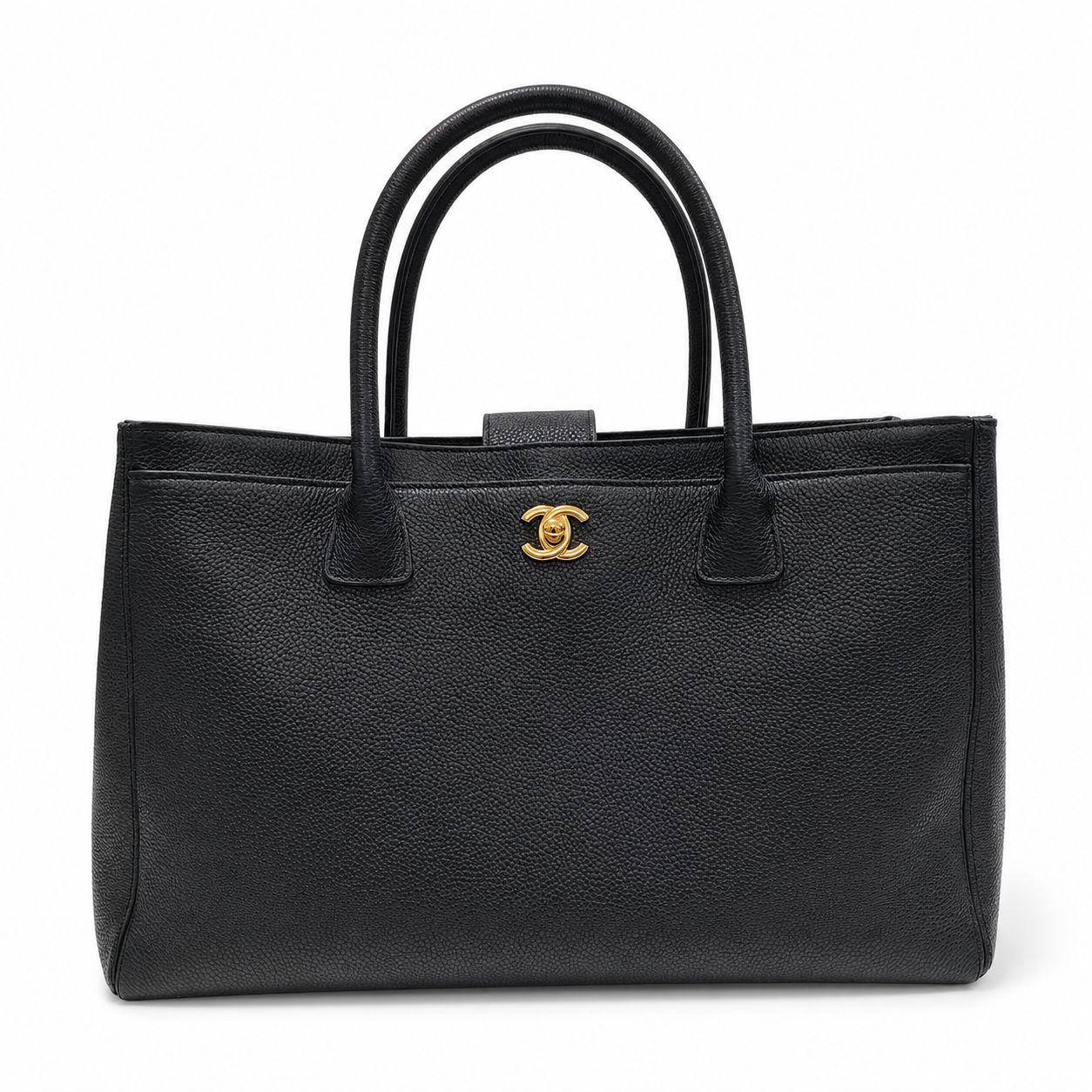 Chanel Executive Cerf Tote Bag Gold Hardware