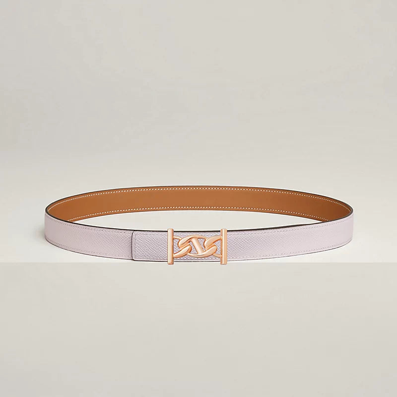 My H Belt Buckle & Hermès Sur Mer Reversible Leather Strap 24 MM