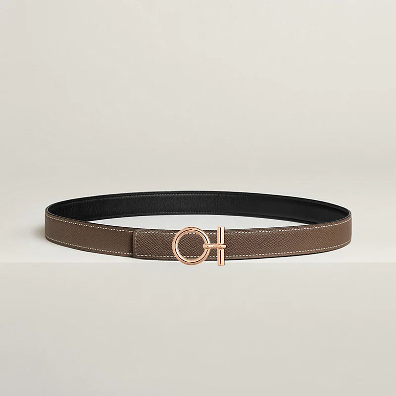 Flot belt Buckle & Hermès Sur Mer Reversible Leather Strap 24 MM