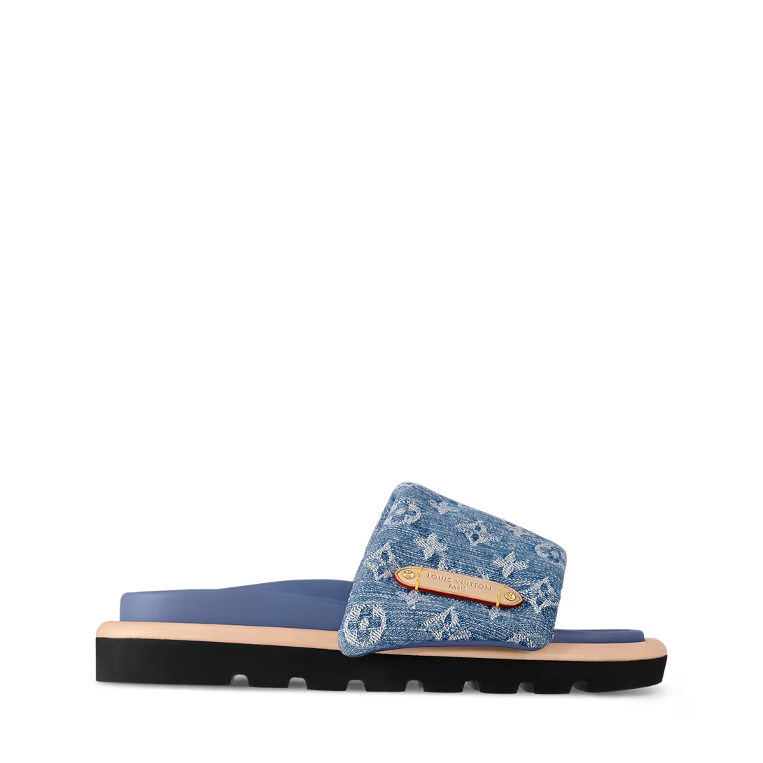 Blue - Pool Pillow Flat Comfort Mule