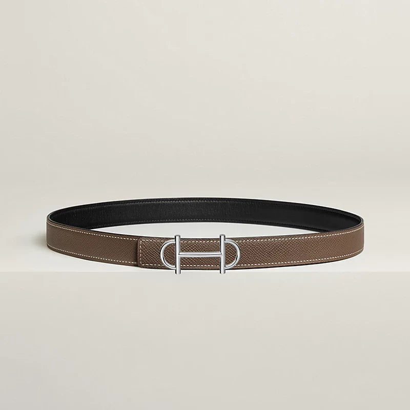 Gamma Belt Buckle & Reversible Leather Strap 24 MM