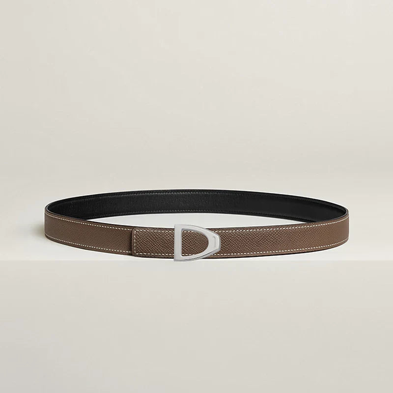 Cavaliere Belt Buckle & Reversible Leather Strap 24 MM