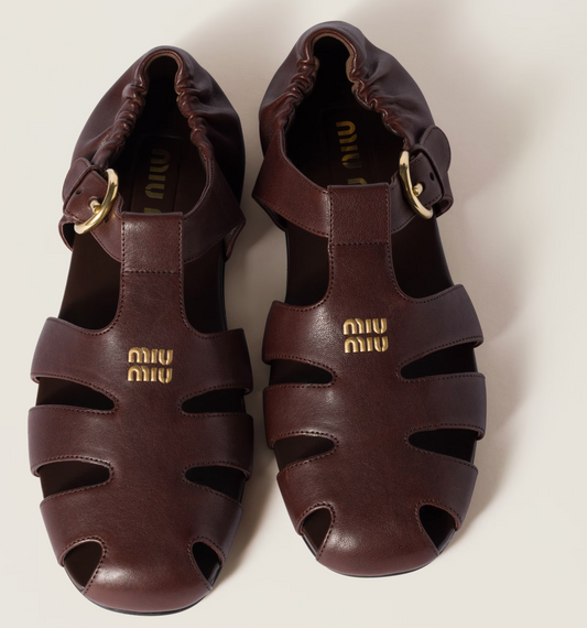 Ruches nappa leather fisherman's sandals Size 41