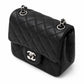 Quilted Classic Square Flap Bag in Leather - Black- Caviar Silver Hardware - Mini 18 CM 01