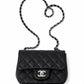 Quilted Classic Square Flap Bag in Leather - Black- Caviar Silver Hardware - Mini 18 CM 01