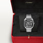 Santos de Cartier Large 39.8mm Steel ADLC Bezel Gray Dial Steel Bracelet Self-Winding Watch