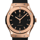 Classic Fusion King Gold 45 mm Black Rubber Strap Watch
