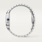 Santos de Cartier Medium 35.1mm Steel Blue Crown Green Dial Steel Bracelet Self-Winding Watch