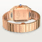 Santos Large 39.8mm Rose Gold Blue Crown Silvered Opaline Dial Rose Gold Bracelet Self-Winding Watch