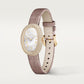 Baignoire Small 31.4mm x 23.1mm Yellow Gold Diamond Case Diamond Crown Mother-of-Pearl Dial Beige Alligator Strap Quartz Watch