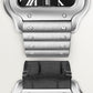 Santos de Cartier Large 39.8mm Steel Blue Crown Black Dial Steel Bracelet Self-Winding Watch
