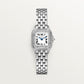 Panthère de Cartier Mini 25.1mm x 18.5mm White Gold Diamond Bezel Diamond Crown Silvered Dial White Gold Bracelet Quartz Watch