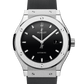 Classic Fusion Titanium Black Shiny Rubber Strap Watch 42MM