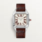 Santos-Dumont Extra-Large 46.6mm x 33.9mm Platinum Red Jasper Dial Brown Alligator Strap Self-Winding Watch
