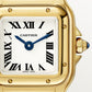 Panthère Mini 25.1mm x 18.5mm Yellow Gold Blue Sapphire Crown Silver Dial Yellow Gold Bracelet Quartz Watch