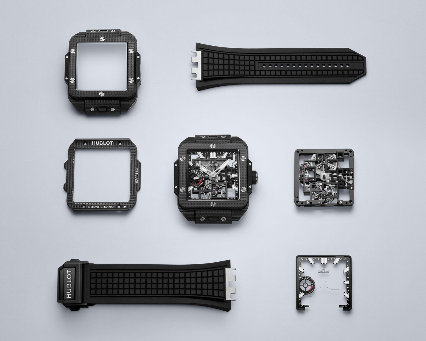 Square Bang Tourbillon 4-Day Power Reserve 3D Carbon 42 mm Watch