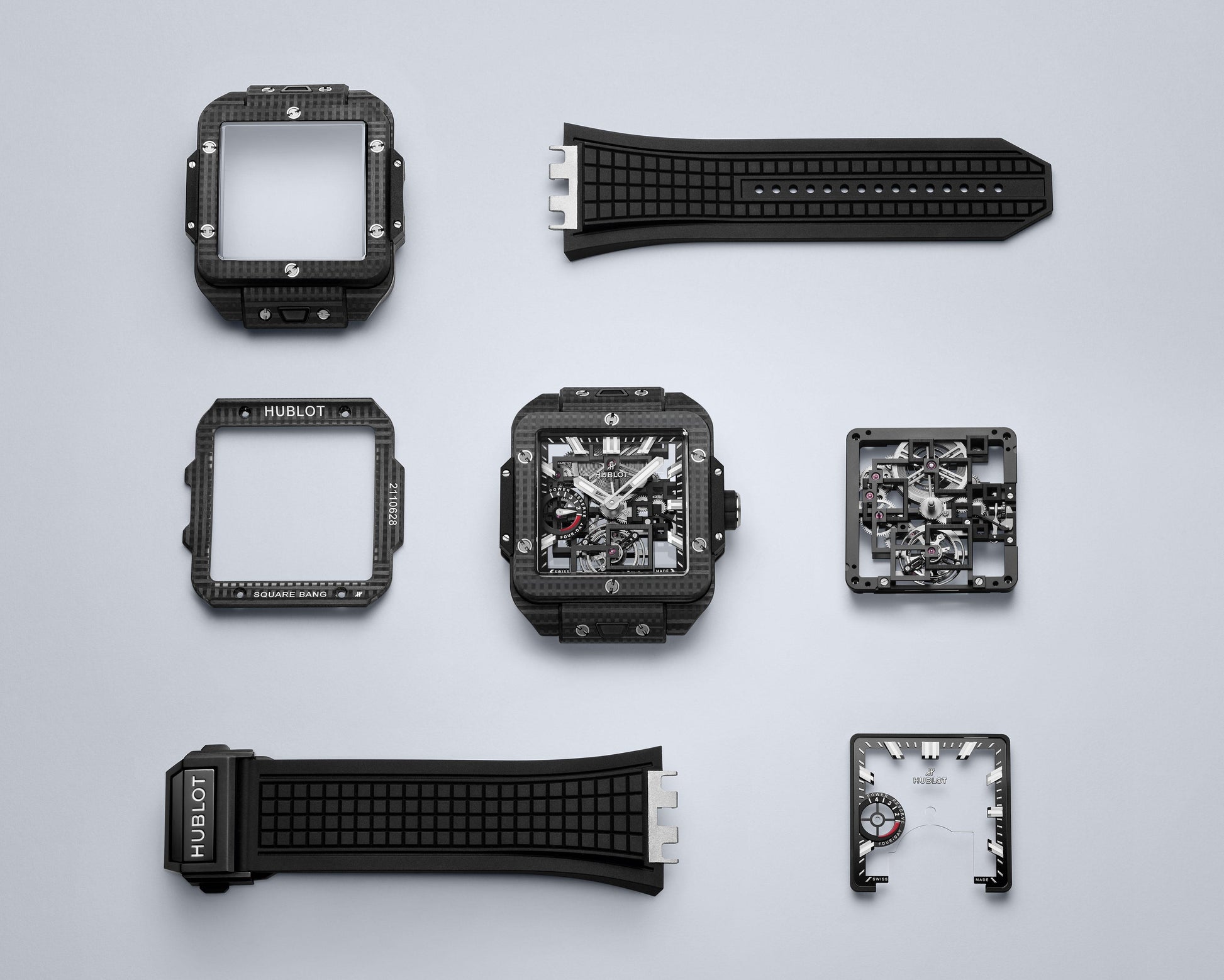 Square Bang Tourbillon 4-Day Power Reserve 3D Carbon 42 mm Watch
