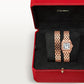 Panthère Small 30.3mm x 22.0mm Rose Gold Diamond Case Diamond Crown Silvered Dial Rose Gold Bracelet Quartz Watch