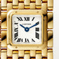 Panthère de Cartier Mini 22.4mm x 19.1mm Yellow Gold Blue Hands Silvered Dial Yellow Gold Bracelet Quartz Watch