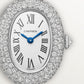 Baignoire Mini 24.6mm x 18.7mm White Gold Diamond Case Diamond Crown Silvered Dial White Gold Diamond Bracelet Quartz Watch