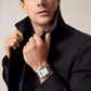 Santos de Cartier Large 39.8mm Steel Blue Crown Silvered Opaline Dial Steel Bracelet Self-Winding Watch