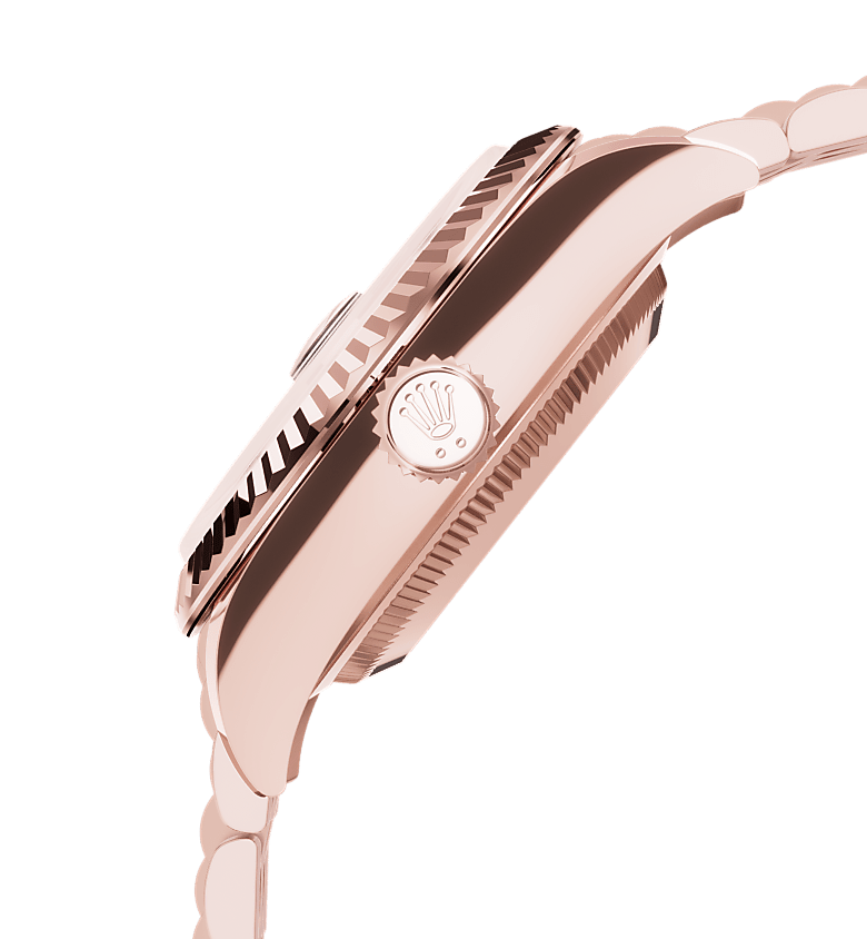 Lady-Datejust Oyster Chronometer Watch 28mm 18ct Everose Gold Chocolate Diamond Dial Jubilee Bracelet
