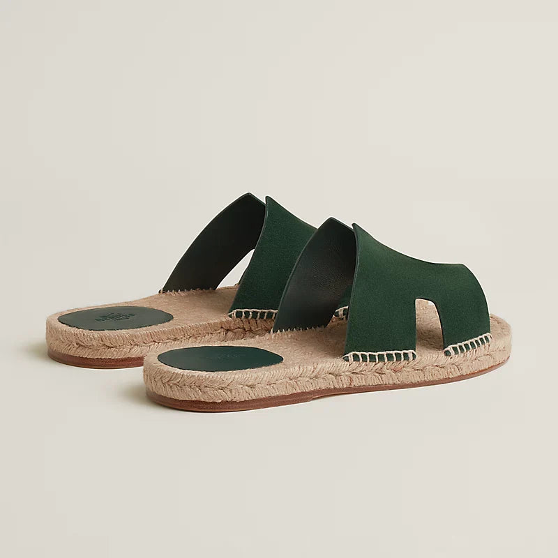 Noir - Vert Bouteille Antigua Espadrille