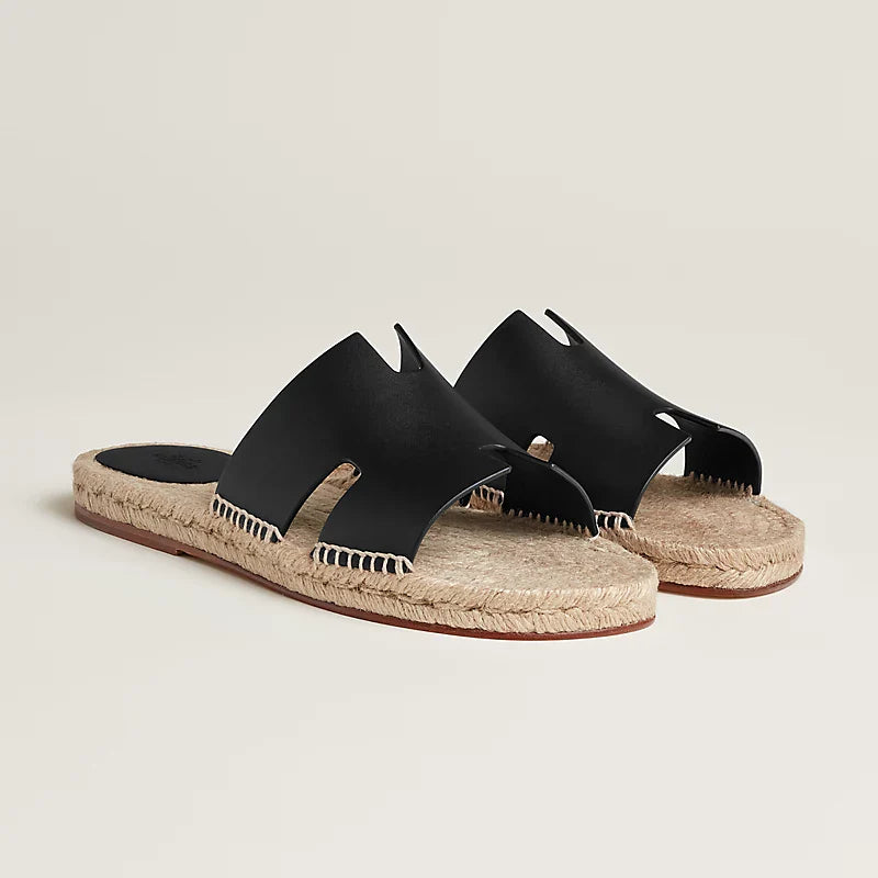 Noir - Vert Bouteille Antigua Espadrille