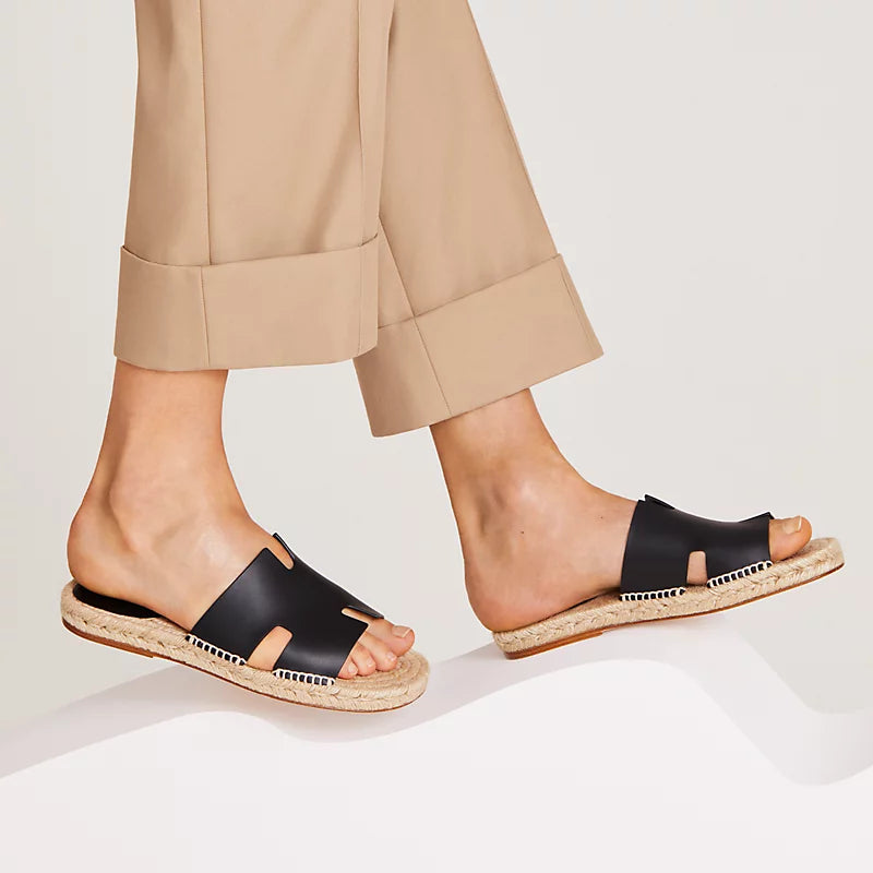 Noir - Vert Bouteille Antigua Espadrille