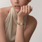 Panthère de Cartier Small 22.2mm Yellow Gold Diamond Bezel Tsavorite Eyes Golden Dial Yellow Gold Bracelet Quartz Watch