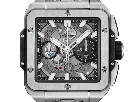 Square Bang Unico Titanium 42 mm Black Rubber Strap Watch