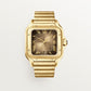 Santos de Cartier Large 39.8mm Yellow Gold Blue Crown Anthracite Gray Dial Yellow Gold Bracelet Automatic Watch