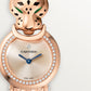 Panthère Small 23.6mm Rose Gold Diamond Bezel Tsavorite Eyes Golden Dial Rose Gold Bracelet Quartz Watch