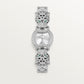 Panthère Mini 22.2mm White Gold Diamond Case Emerald Eyes Silvered Dial White Gold Bracelet Quartz Watch