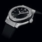Classic Fusion Titanium Black Sunray Dial Rubber Strap Watch