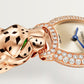 Panthère Mini 22.2mm Rose Gold Diamond Case Diamond Crown Rose Dial Rose Gold Bracelet Quartz Watch