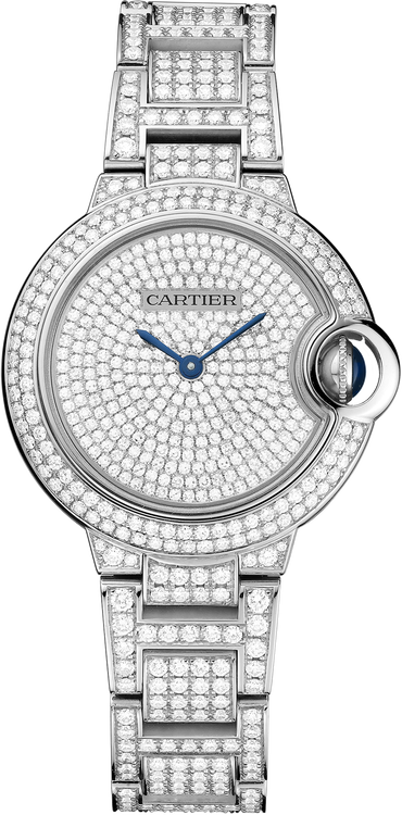 Ballon Bleu 33mm White Gold Diamond Case Diamond Dial Diamond Bracelet Automatic Watch