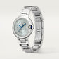 Ballon Bleu 33mm Steel Automatic Silvered Sunray-Brushed Dial Steel Bracelet Watch
