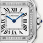 Panthère de Cartier Medium 36.5mm x 26.7mm Steel Diamond Bezel Blue Crown Silver Dial Steel Bracelet Quartz Watch