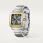 Santos de Cartier Large 39.8mm Steel 18K Yellow Gold Bezel Anthracite Gray Dial Steel Bracelet Self-Winding Watch