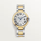 Ballon Bleu 36mm Steel Gold Automatic Silver Guilloché Dial Two-Tone Strap Watch