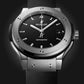 Classic Fusion Titanium Black Dial Rubber Strap Watch