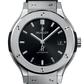 Classic Fusion Titanium Black Dial Rubber Strap Watch